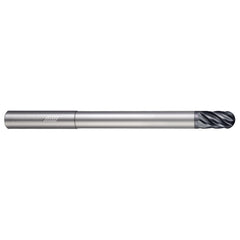 Ball End Mill: 1/2" Dia, 5/8" LOC, 6 Flute, Solid Carbide