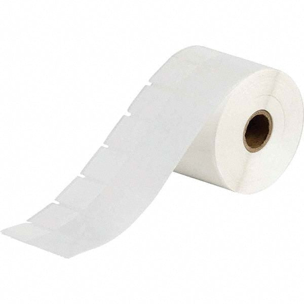 Label Maker Label: Clear & White, Polyester, 1,500 per Roll