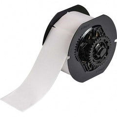 Label Maker Label: Clear & White, Vinyl, 200 per Roll