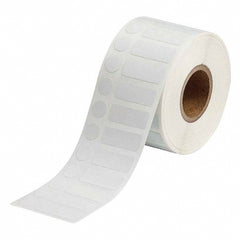 Label Maker Label: White, Polyester, 1,500 per Roll