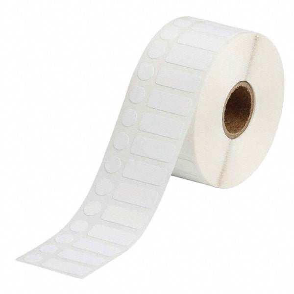 Label Maker Label: White, Nylon, 1,500 per Roll