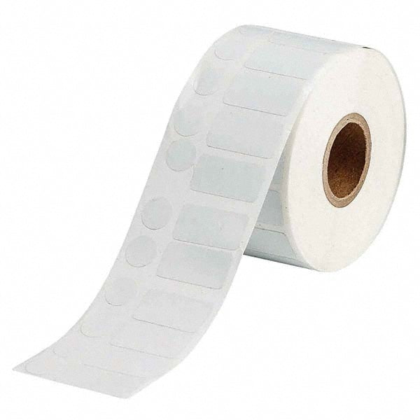 Label Maker Label: White, Polyester, 1,500 per Roll