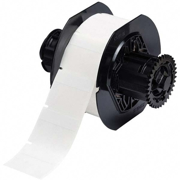 Label Maker Label: Clear & White, Vinyl, 1-3/4" OAW, 1,000 per Roll