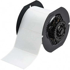 Label Maker Label: Light Gray, Metallized Polyester, 500 per Roll