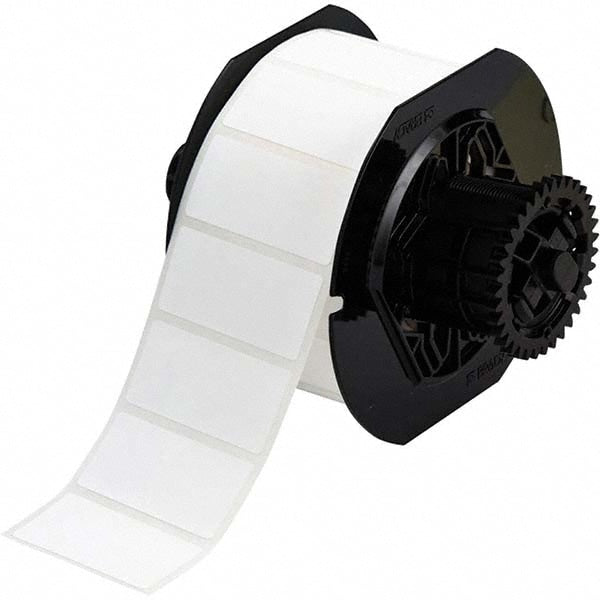 Label Maker Label: White, Polyester, 1,500 per Roll