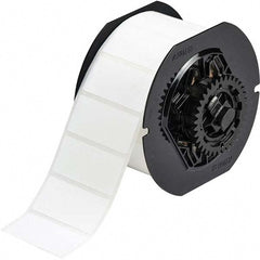 Label Maker Label: White, Polyester, 1,500 per Roll