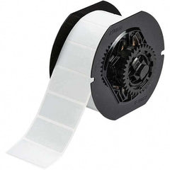 Label Maker Label: Light Gray, Metallized Polyester, 1,500 per Roll