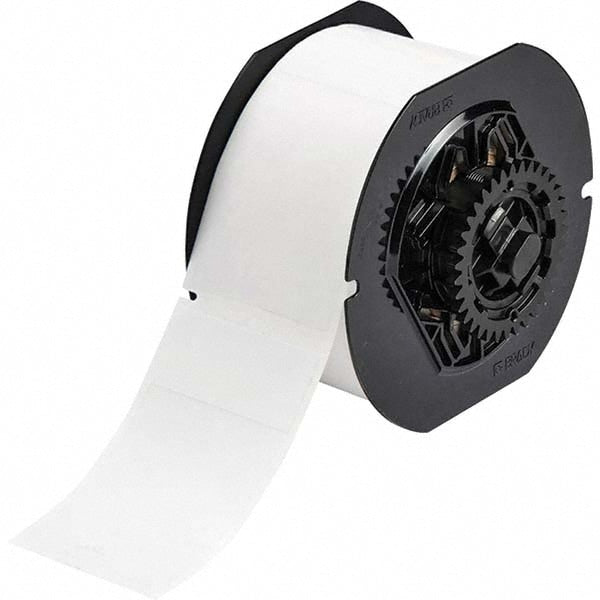 Label Maker Label: Clear & White, Vinyl, 400 per Roll