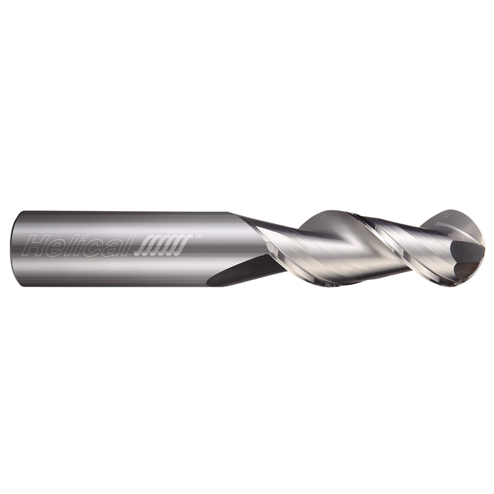 Ball End Mill: 5/8" Dia, 1-5/8" LOC, 2 Flute, Solid Carbide