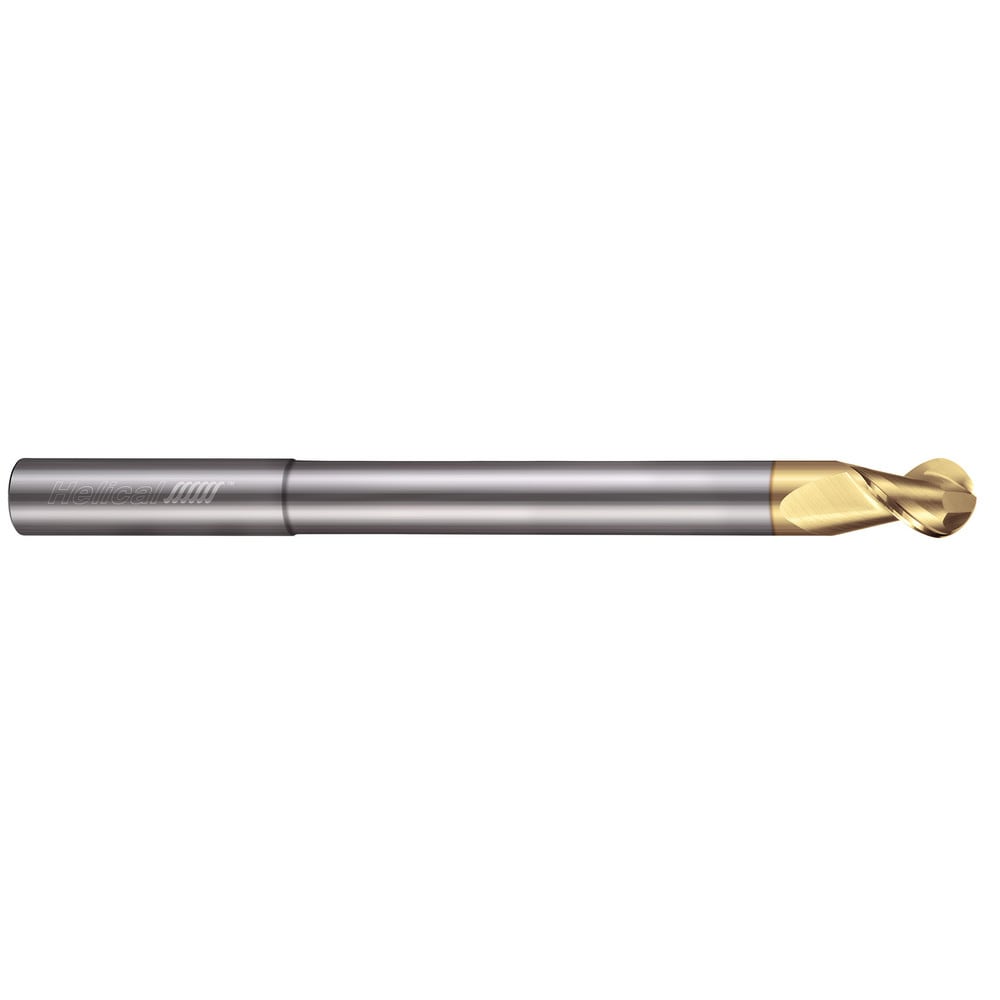 Ball End Mill: 5/16" Dia, 7/16" LOC, 2 Flute, Solid Carbide