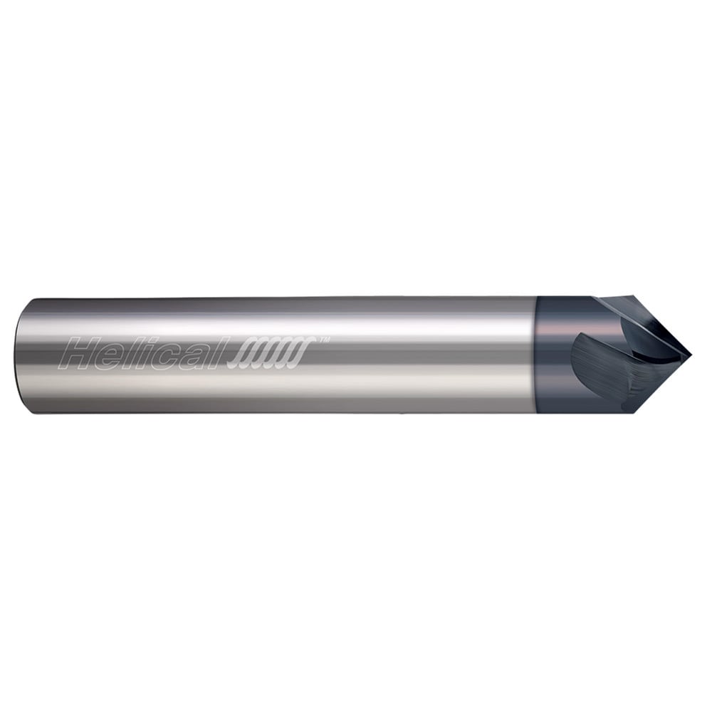 Chamfer Mill: 5/8" Dia, 5/8" Shank Dia, 90.00 deg, 4 Flute, Solid Carbide, Single End