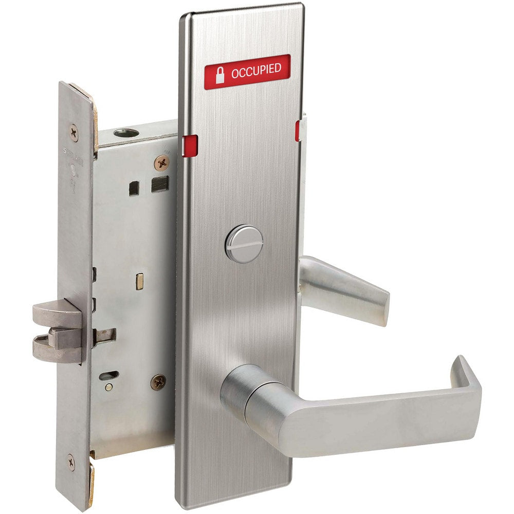 Lever Locksets; Lockset Type: Privacy; Key Type: Keyed Different; Back Set: 2-3/4; Cylinder Type: None; Material: Metal; Door Thickness: 1-3/4; Finish: Satin Chrome