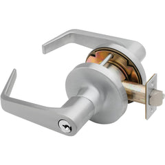 Lever Locksets; Lockset Type: Entrance; Key Type: Keyed Different; Back Set: 2-3/4; Cylinder Type: Key in Lever Cylinder; Material: Metal; Door Thickness: 1-3/4 to 2-1/4; Finish: Satin Chrome