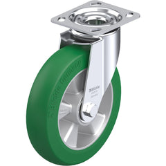 Top Plate Casters; Mount Type: Plate; Number of Wheels: 1.000; Wheel Diameter (Inch): 8; Wheel Material: Rubber; Wheel Width (Inch): 2; Wheel Color: Gray