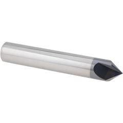 Chamfer Mill: 1/2" Dia, 1/2" Shank Dia, 45 deg, 2 Flute, Solid Carbide, Single End