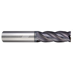 Corner Radius End Mill: 5/32" Dia, 3/4" LOC, 0.0300" Radius, 4 Flute, Solid Carbide