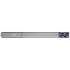 Corner Radius End Mill: 1" Dia, 1-1/4" LOC, 0.1200" Radius, 5 Flute, Solid Carbide