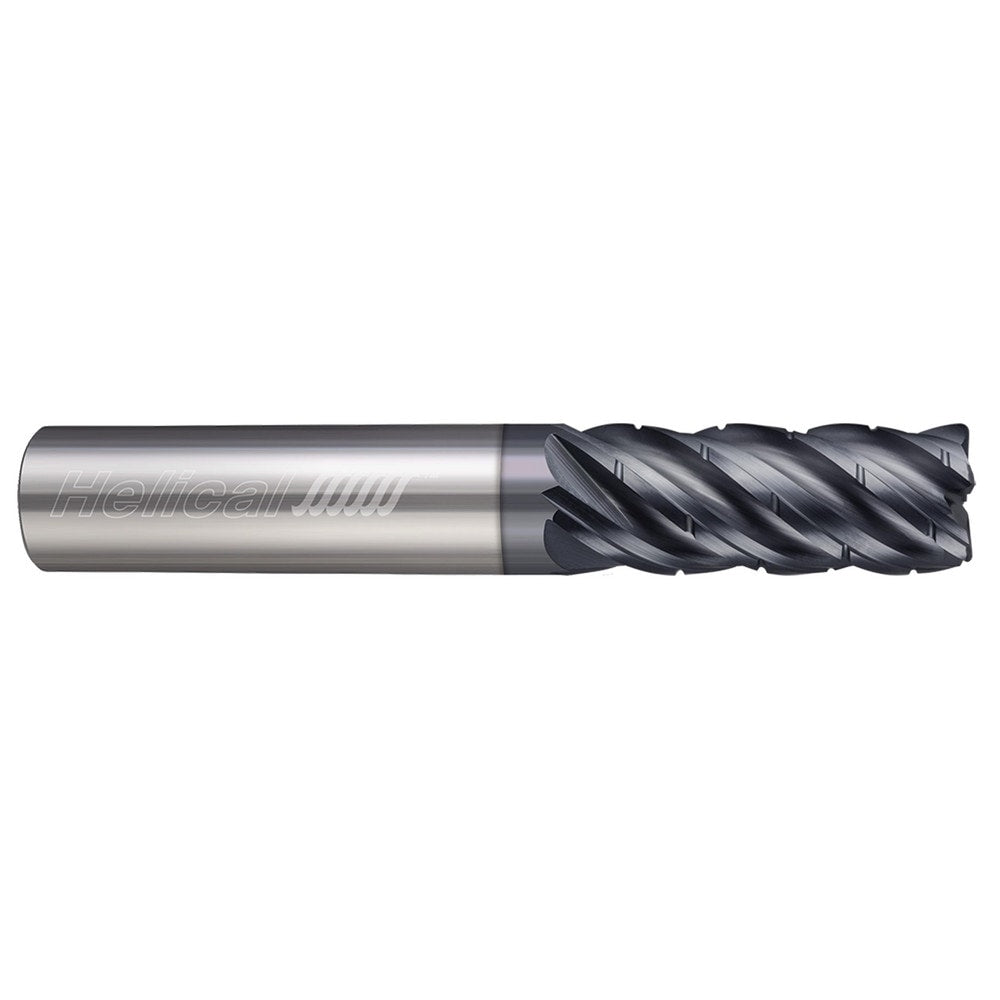 Corner Radius End Mill: 1" Dia, 3-1/4" LOC, 0.0300" Radius, 5 Flute, Solid Carbide