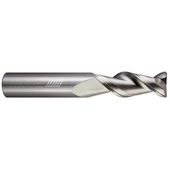 Corner Radius End Mill: 3/16" Dia, 5/16" LOC, 0.0300" Radius, 2 Flute, Solid Carbide