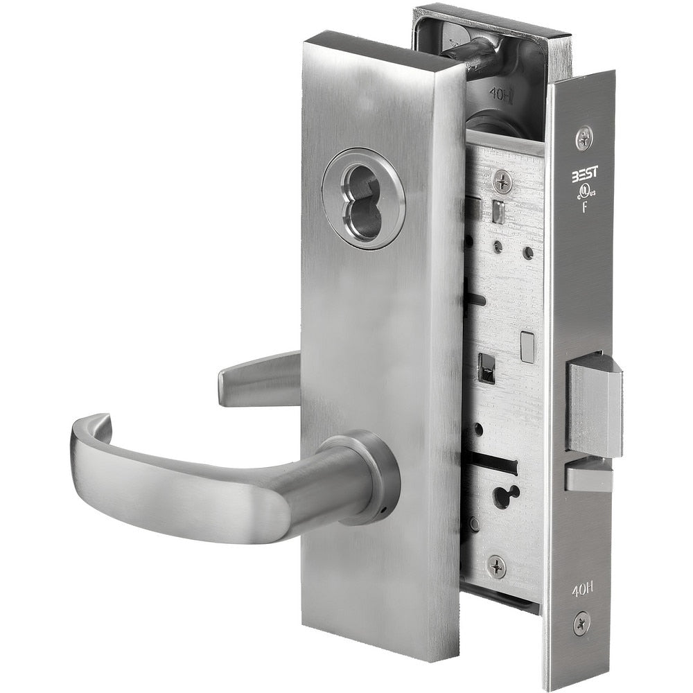 Lever Locksets; Lockset Type: Storeroom; Key Type: Keyed Different; Back Set: 2-3/4; Cylinder Type: Less Core; Material: Metal; Door Thickness: 1-3/4; Finish: Satin Chrome