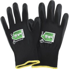 Cut & Puncture Resistant Gloves; Style: Knit; Coating Material: Foam Nitrile; Coating Coverage: Palm & Fingers; Glove Type: Cut, Puncture & Abrasion-Resistant; ANSI/ISEA Cut Resistance Level: A3; Primary Material: Nylon, Stainless Steel