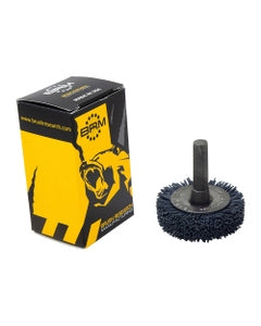 1 3/4″ Diameter × 1/2″ Width, 320 Grit, Silicon Carbide, 0.022″ Crimped Bristle, Wheel Brush