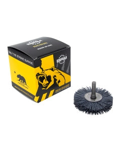 2 1/2″ Diameter × 0.437″ Width, 180 Grit, Silicon Carbide, 0.035″ Crimped Bristle, Wheel Brush