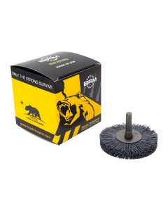 2 1/2″ Diameter × 0.437″ Width, 500 Grit, Silicon Carbide, 0.018″ Crimped Bristle, Wheel Brush