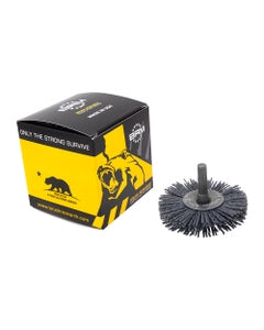 2″ Diameter × 1/2″ Width, 120 Grit, Silicon Carbide, 0.040″ Crimped Bristle, Wheel Brush