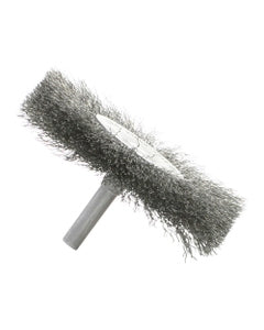 2″ Diameter × 0.312″ Width, Stainless Steel, 0.010″ Crimped Bristle, Wheel Brush