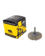 2 1/2″ Diameter × 0.437″ Width, 500 Grit, Aluminum Oxide, 0.018″ Crimped Bristle, Wheel Brush