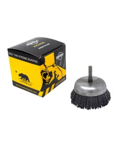 ‎0.04″ Bristle Dia., 2-3/4″ × 3/4″ 120 Grit Silicon Carbide, Small Diameter Cup Brush