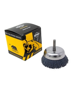 ‎0.022″ Bristle Dia., 2-3/4″ × 3/4″ 320 Grit Silicon Carbide, Small Diameter Cup Brush