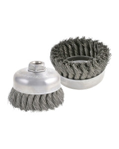 ‎0.012″ Bristle Dia., 4″ × 1-1/4″, 5/8″-11 Arbor Hole, Stainless Steel, Knotted Wire Single Row Brush