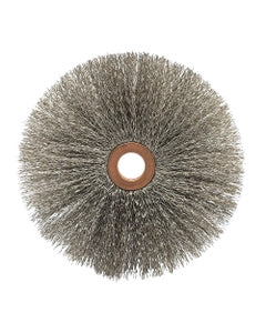 3 1/2″ Diameter × 5/8″ Width, Carbon Steel, 0.0104″ Crimped Bristle, Wheel Brush