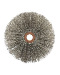 3 1/2″ Diameter × 5/8″ Width, Carbon Steel, 0.014″ Crimped Bristle, Wheel Brush