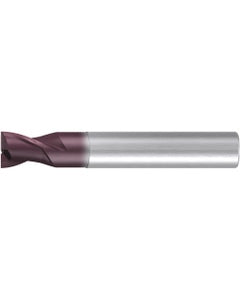 Chamfer End Mill; 5.75 mm Dia. × 7 mm LOC × 6 mm Shank Dia. × 54 mm OAL ; 2 FL ; Carbide ; AlTiN ; Series 2510A