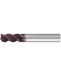 Square End Mill; 2 mm Dia. × 6 mm LOC × 6 mm Shank Dia. × 57 mm OAL ; 3 FL ; Carbide ; AlTiN ; Series 2518A