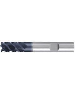 Corner Radius End Mill; 6 mm Dia. × 13 mm LOC × 6 mm Shank Dia. × 57 mm OAL ; 4 FL ; Carbide ; AlTiN ; 0.5 mm R ; Series Jet-Cut