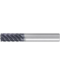 ‎Square End Mill; 3/4″ Dia. × 1-1/2″ LOC × 3/4″ Shank Dia. × 4″ OAL ; 6 FL ; Carbide ; AlCr ; 0.012″ R