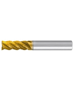 ‎Square End Mill; 1/4″ Dia. × 17/32″ LOC × 1/4″ Shank Dia. × 2-1/2″ OAL ; 4 FL ; Carbide ; TiAlN+TiN ; Series 2958T