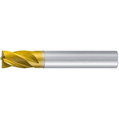 ‎Square End Mill; 1/2″ Dia. × 3/4″ LOC × 1/2″ Shank Dia. × 2-1/2″ OAL ; 4 FL ; Carbide ; TiAlN+TiN ; 0.008″ R