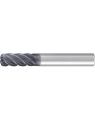 Corner Radius End Mill; 1/2″ Dia. × 1″ LOC × 1/2″ Shank Dia. × 3″ OAL ; 5 FL ; Carbide ; AlCr ; 0.015″ R