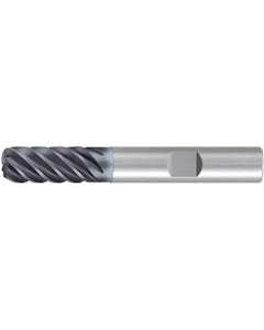 ‎Corner Radius End Mill; 3/4″ Dia. × 1-1/2″ LOC × 3/4″ Shank Dia. × 4″ OAL ; 6 FL ; Carbide ; AlCr ; 0.015″ R