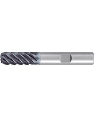 Corner Radius End Mill; 1/2″ Dia. × 1″ LOC × 1/2″ Shank Dia. × 3″ OAL ; 6 FL ; Carbide ; AlCr ; 0.09″ R