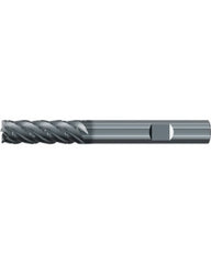 ‎Square End Mill; 1/4″ Dia. × 3/4″ LOC × 1/4″ Shank Dia. × 2-1/2″ OAL ; 4 FL ; Carbide ; AlCr ; Series 2573L