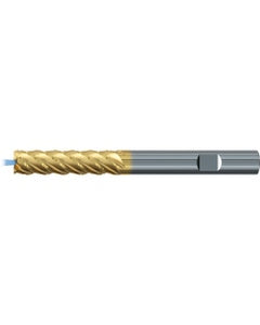 Square End Mill; 3/4″ Dia. × 3″ LOC × 3/4″ Shank Dia. × 6″ OAL ; 5 FL ; Carbide ; TiAlN+TiN ; Series 2581TZ