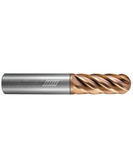 0.5″ Dia. × 0.5″ Shank × 0.625″ DOC × 2.5″ OAL, TPLUS, 6 Flute, Ballnose End Mill