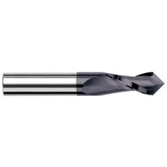 ‎0.02″ Dia. × 0.063″ LOC × 1/8″ Shank Size × 1-1/2″ OAL, 60 Degrees, Carbide, AlTiN, Drill/End Mills