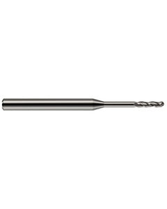 ‎1/32″ Dia. × 0.155″ LOC × 1/8″ Shank Size × 2-1/2″ OAL, 3 Flute, Carbide, Uncoated, Ballnose Endmill